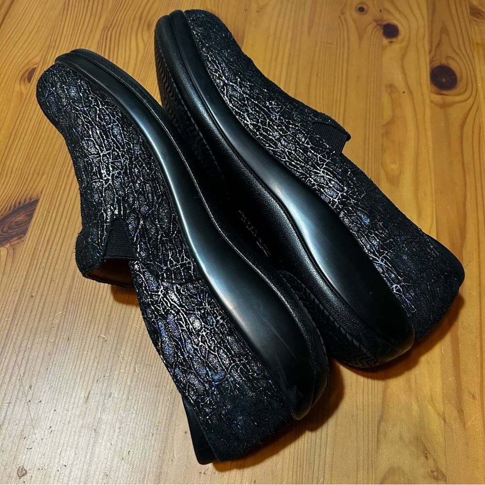 Alegria Keli Anti Slip Leather Clogs Slip On Totally Cellular Metallic 41/10.5 - Picture 7 of 12